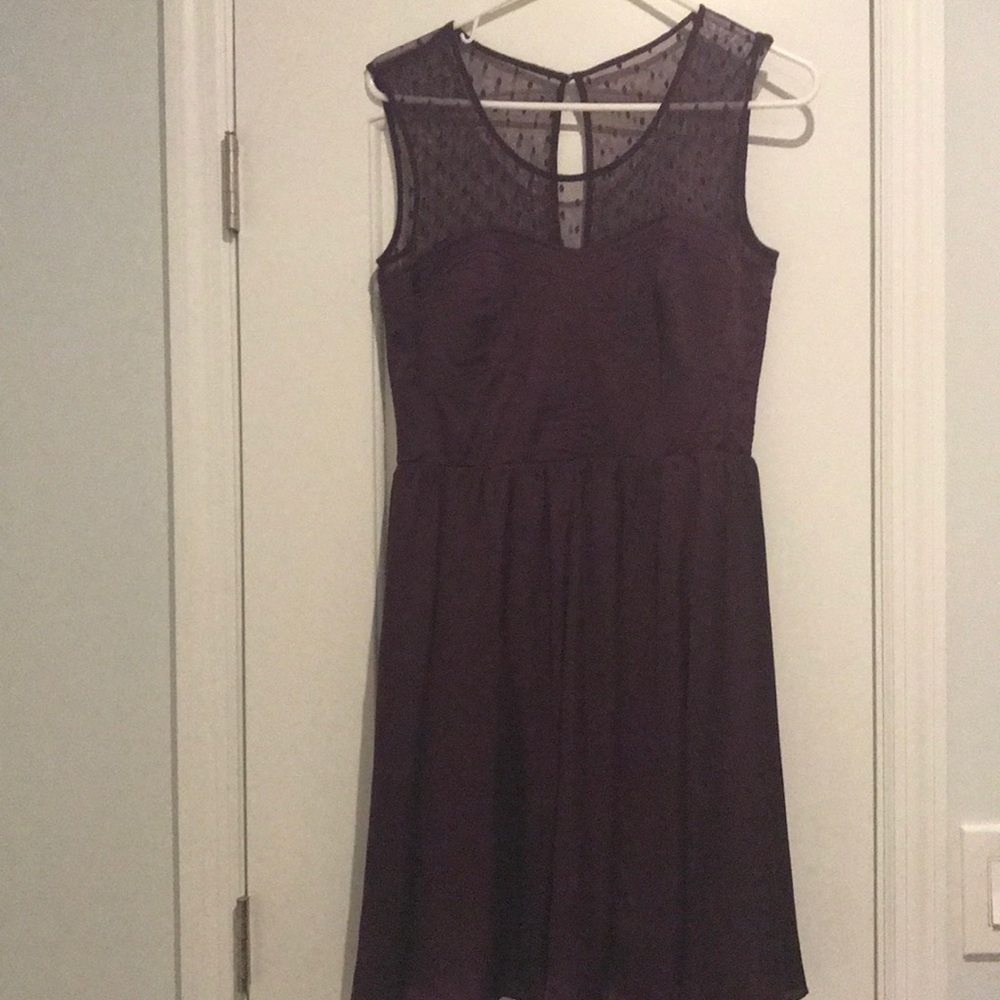 Dark purple fit and flair Guess Dress